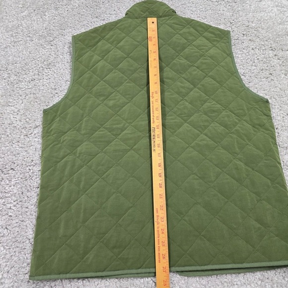 Vineyard Vines Vest Jacket Mens XL Green Military Quilted Full Zip Chore Outdoor - Picture 11 of 12